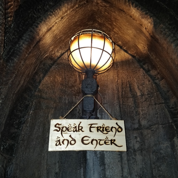 Speak Friend and Enter Lord of the Rings hanging wood sign decor - Picture 2 of 2